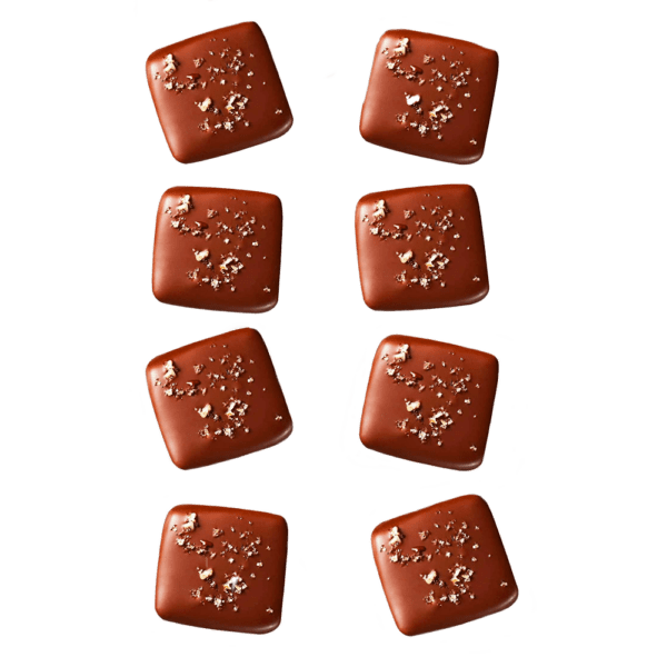 Dark Chocolate Bourbon Caramels with Vanilla Sea Salt - Image 2