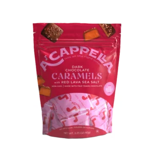 Dark Chocolate Caramels with Red Lava Sea Salt