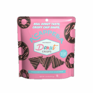 Raspberry & chocolate glazed donut crisps